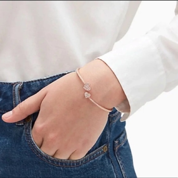 Kate Spade Yours Truly Pavé Open Hinge Cuff - Picture 2 of 5